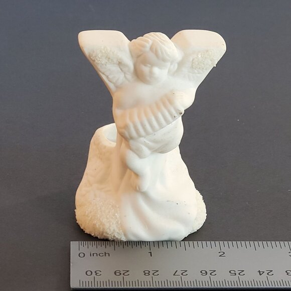 Vintage Christmas JOY Angel Candle Holder Ceramic Collection 1980's Set of 3 - Picture 14 of 14